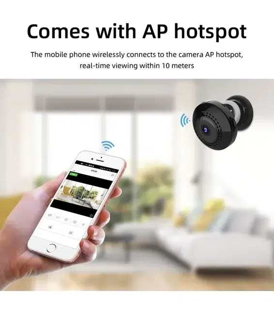 Mini Caméra 360 Degrés Wifi IP 1080P HD Sans Fil Vision Nocturne