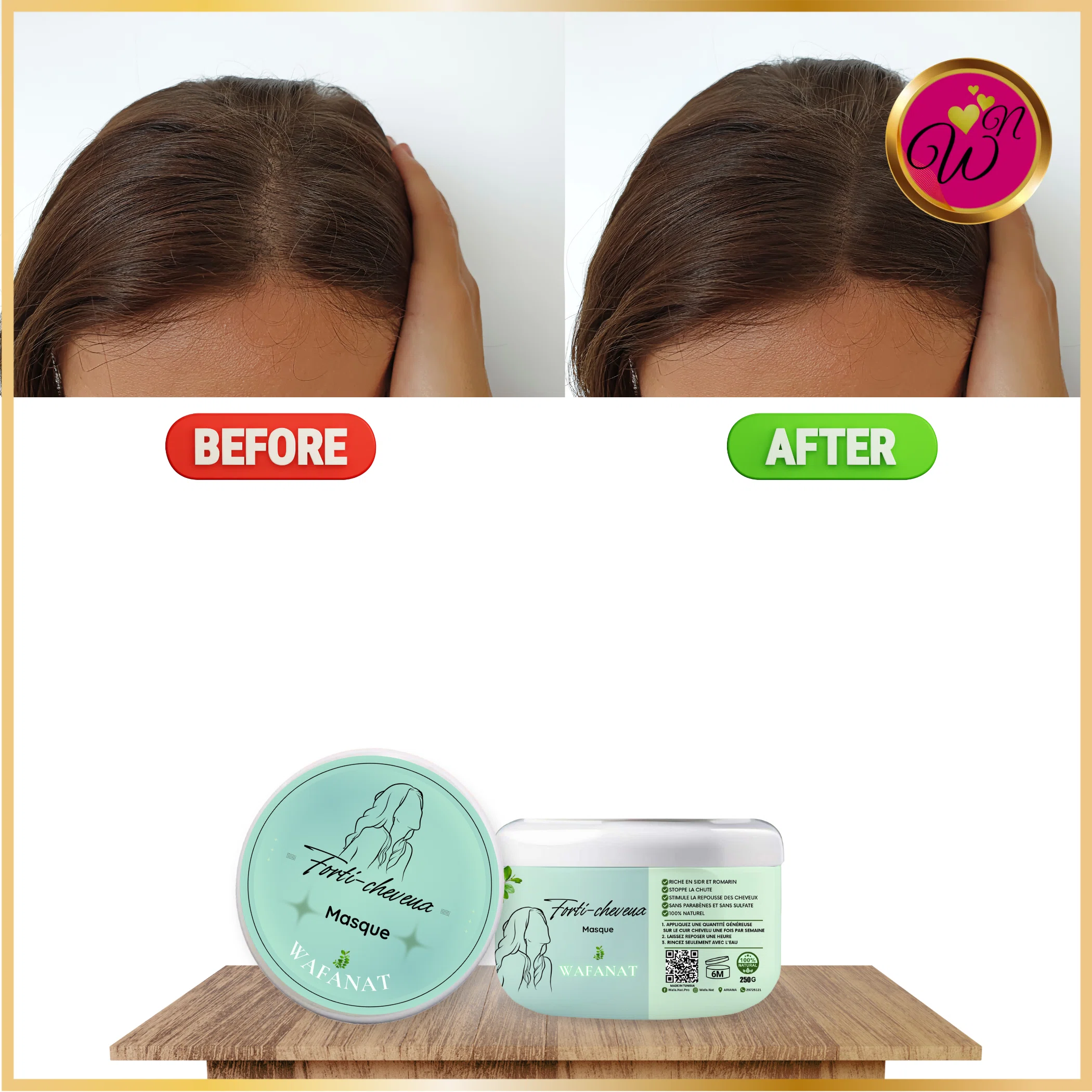 Forti cheveux- masque au sidr 100% naturel