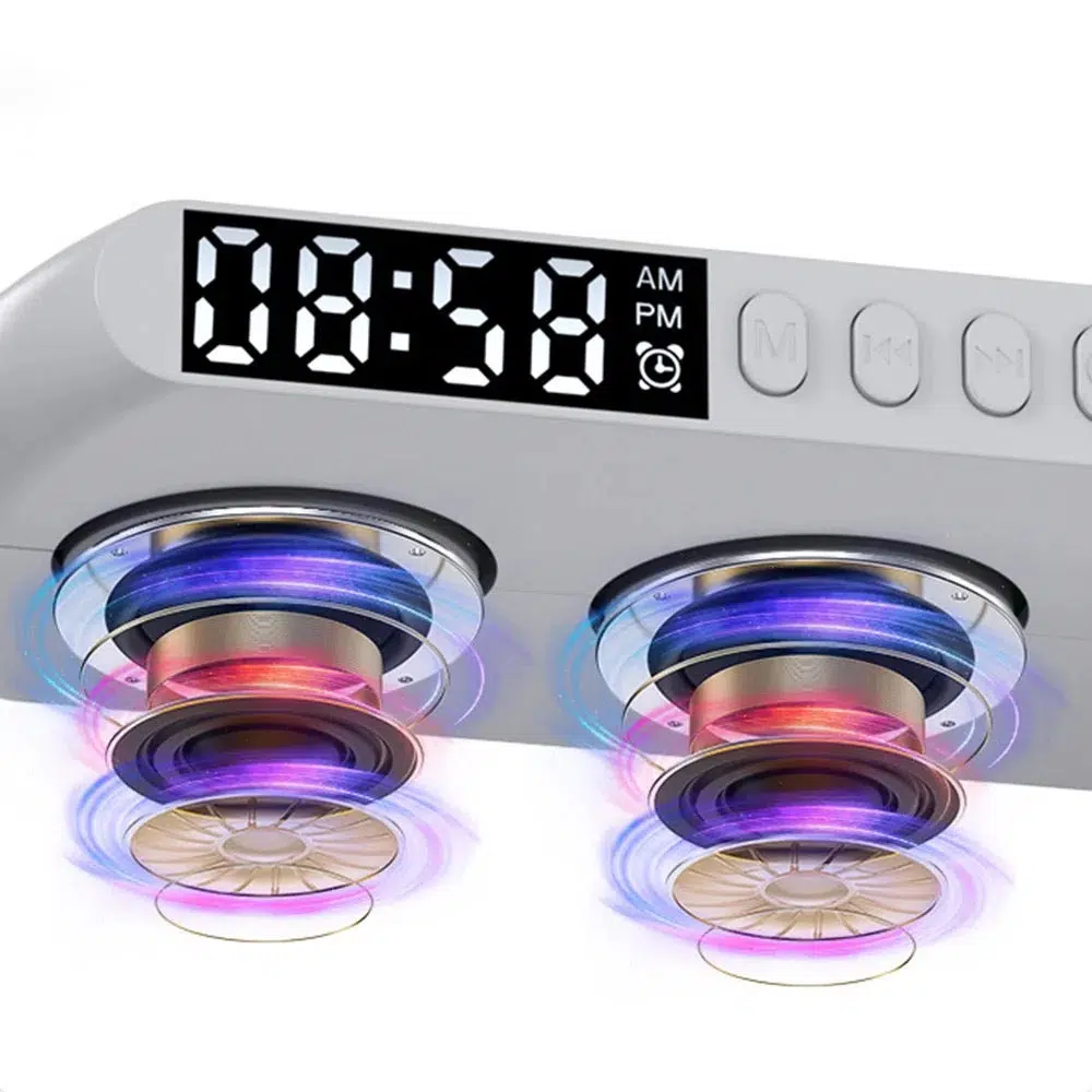 Lampe LED - haut-parleur Bluetooth - chargeur sans fil