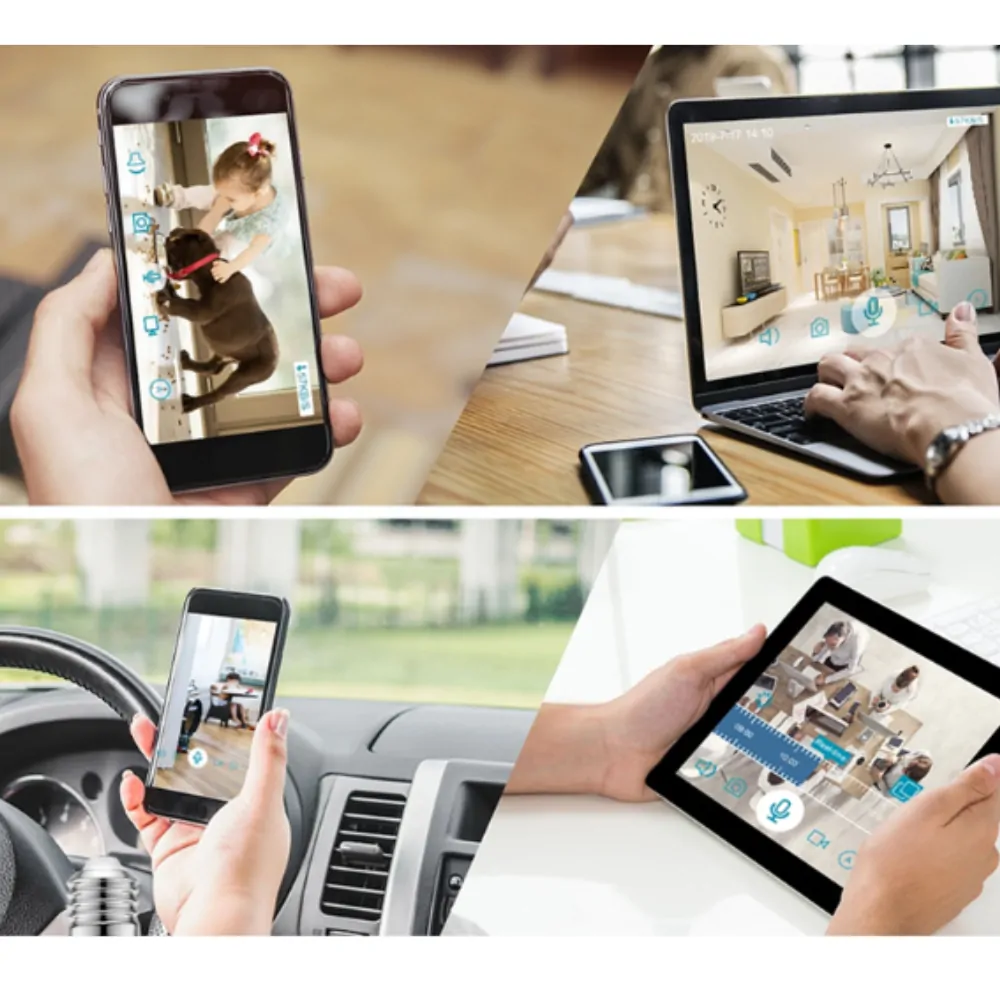 Camera de surveillance WIFI - Ampoule - 360 dégrée