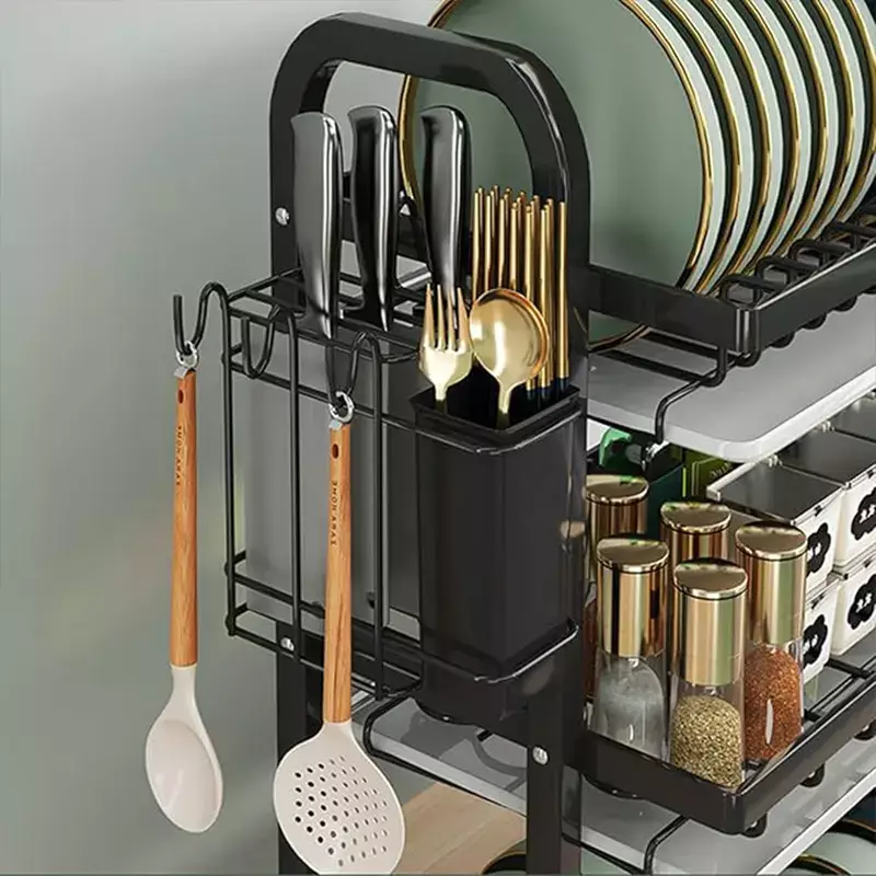 Egouttoir a Vaisselle 3 Niveaux Noir