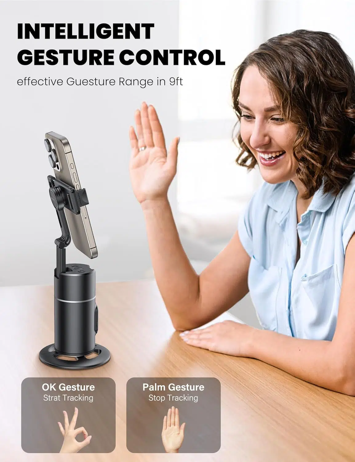 Trépied Gimbal Q03 avec Suivi Automatique