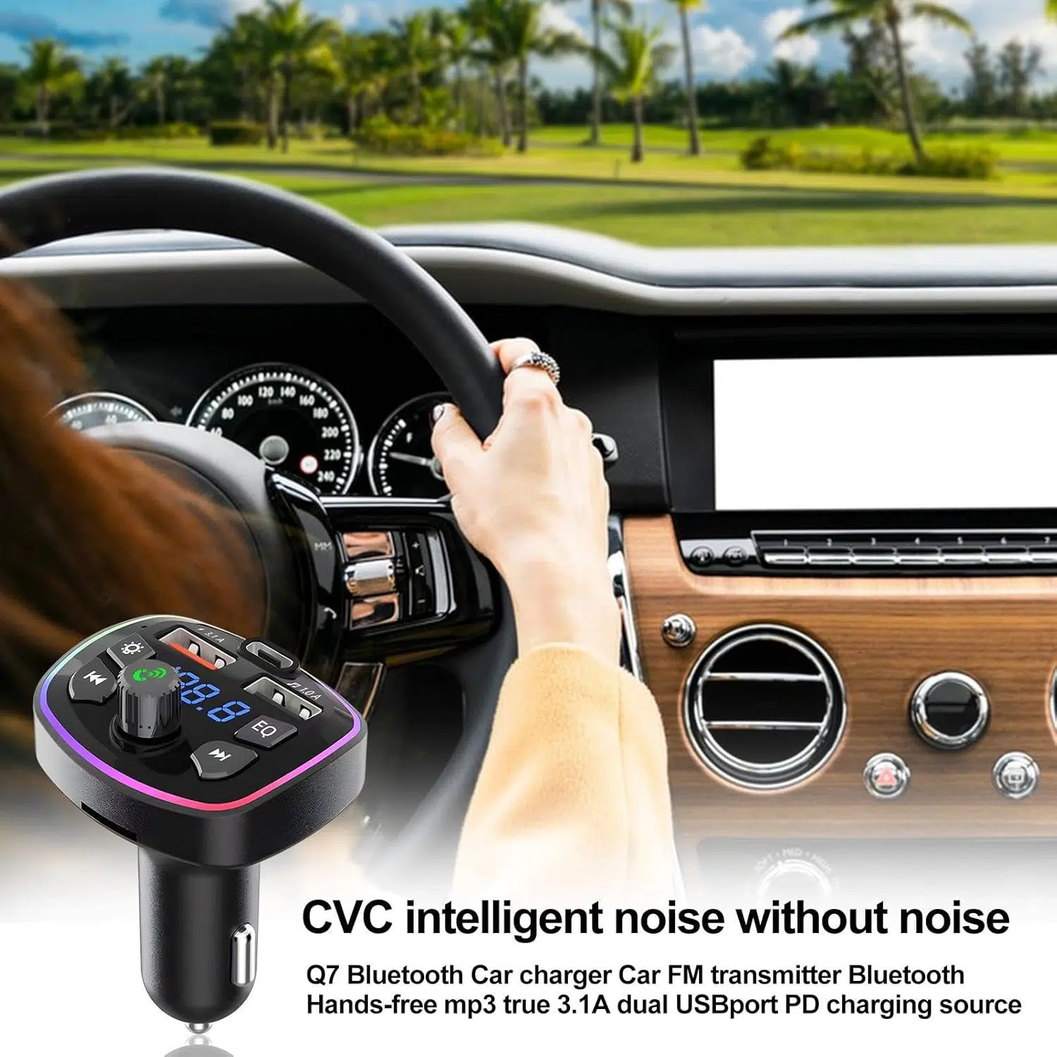 ADAPTATEUR MP3 CAR Bluetooth Q7 POUR VOITURE