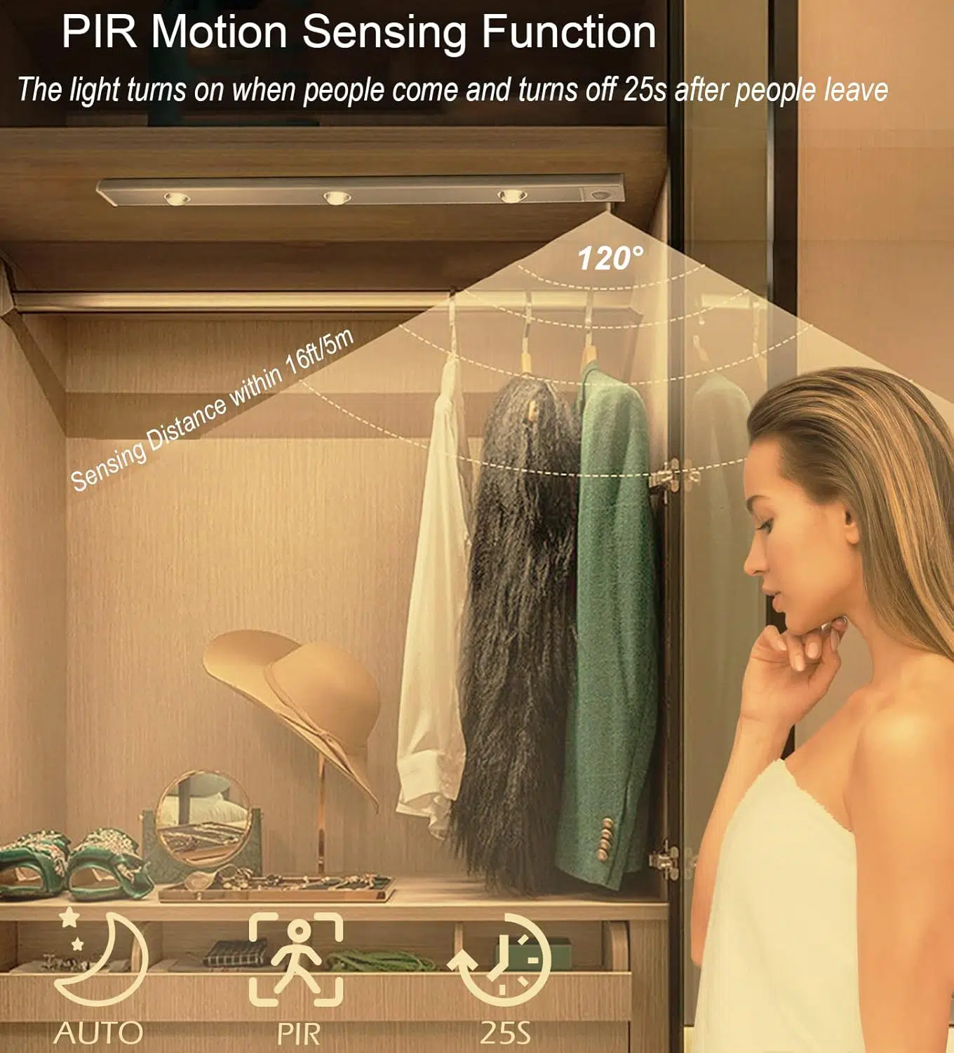 Bande lumineuse LED avec détecteur de mouvement