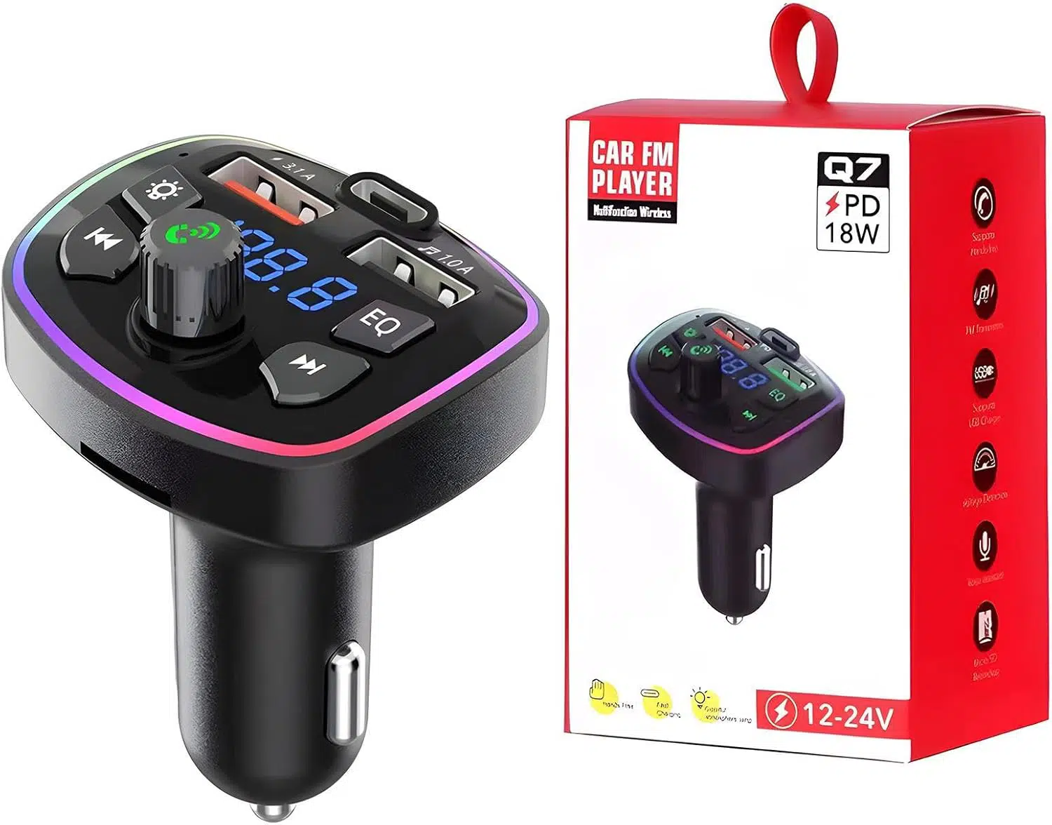 ADAPTATEUR MP3 CAR Bluetooth Q7 POUR VOITURE