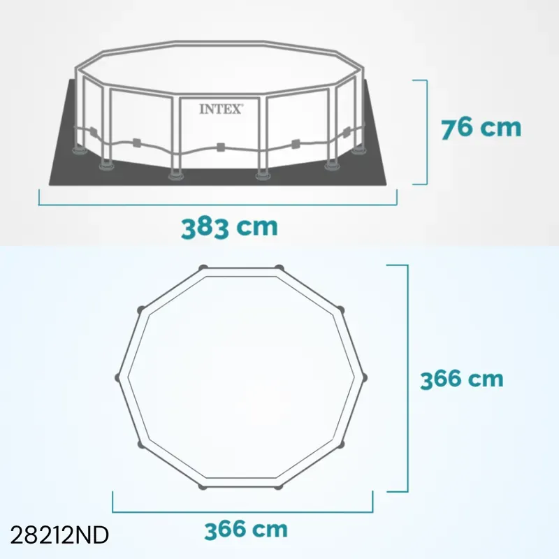 Piscine Metal Frame Intex ronde 3,66×0,76m 28212NP