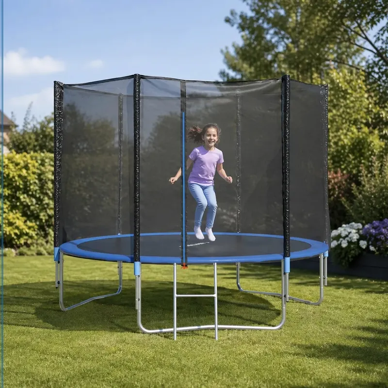 Trampoline Extérieur Ø 3,05 m avec Filet de Sécurité