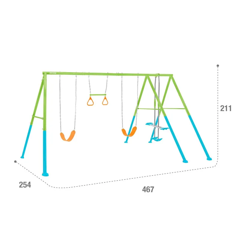 Portique Balançoire Intex 44130 Couleurs 4 Agrès