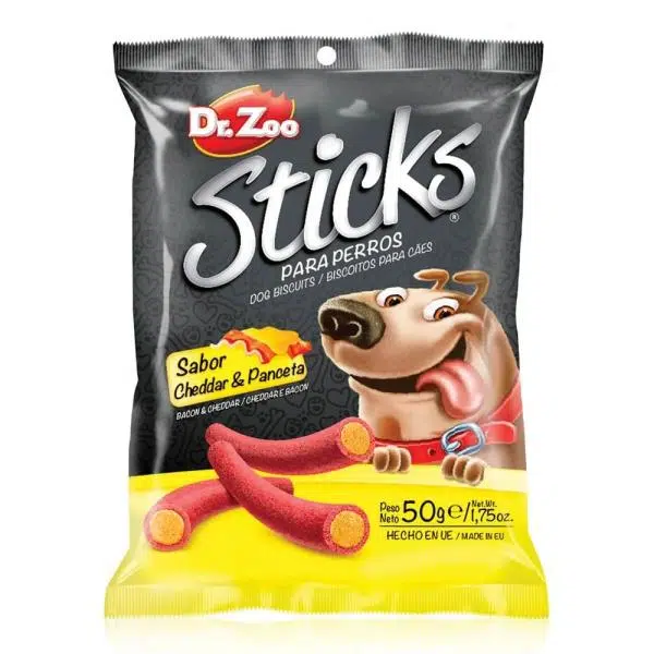 DR ZOO STICKS CHEDDAR ET PANCETTES 50 GR