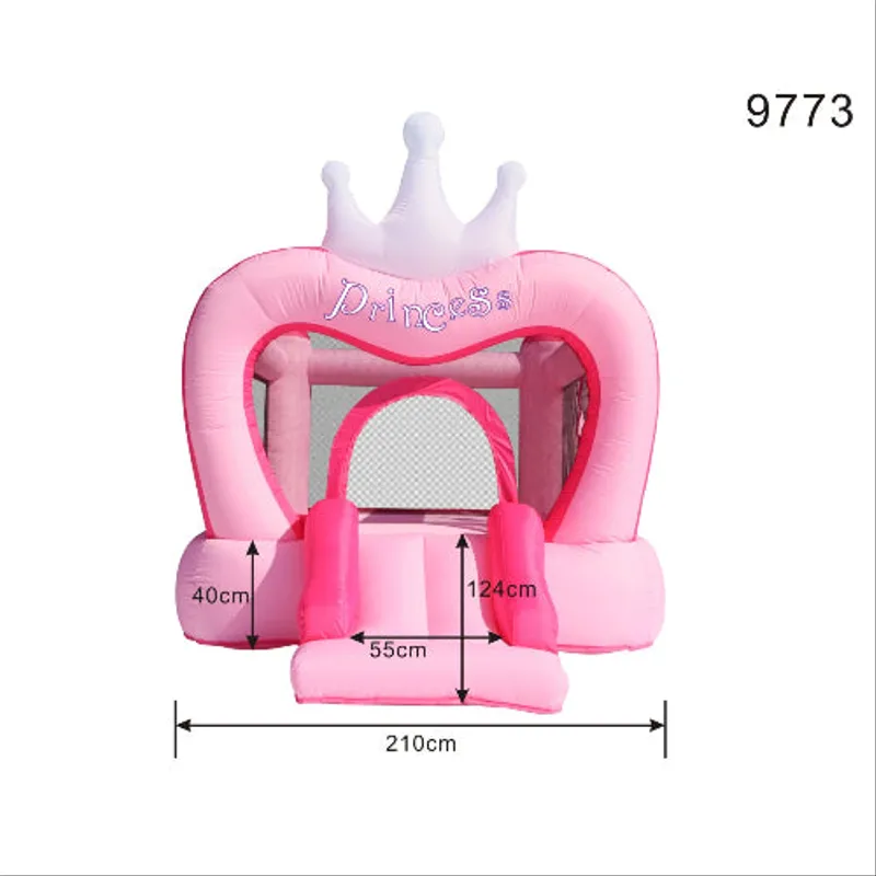 Château gonflable de princesse avec toboggan