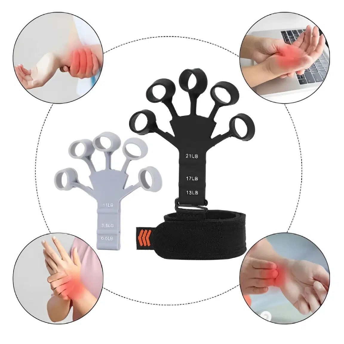 Entraîneur de Doigt - Silicone | جهاز تمارين قبضة اليد