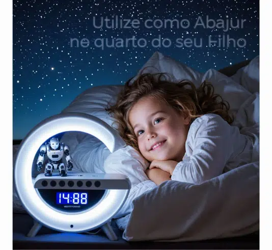 Lampe Led Avec Haut-Parleur Bluetooth + Chargeur Sans Fil (livraison gratuit)