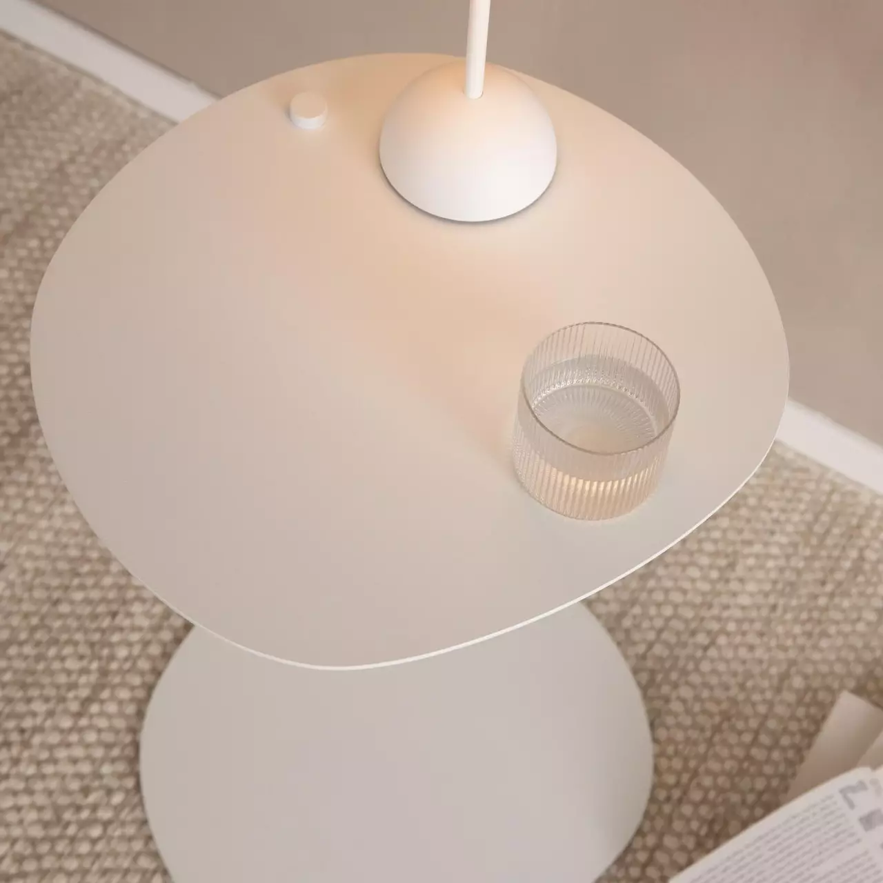 Table D’appoint En Metal Blanc