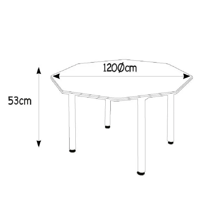 Table Maternelle Hexa Pvc D120