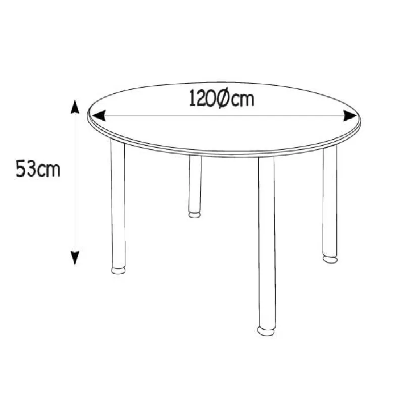 Table Maternelle Ronde Pvc D120