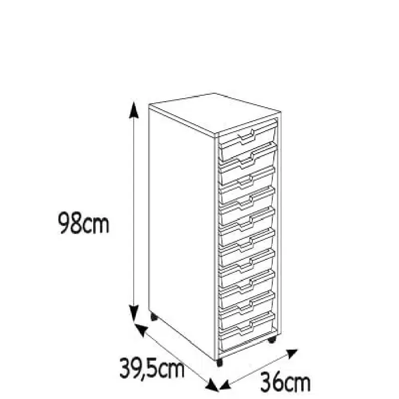 Rangement A 10 Bacs En Plastique