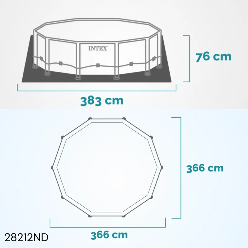 Piscine ronde à structure métallique 366 cm x 76 cm