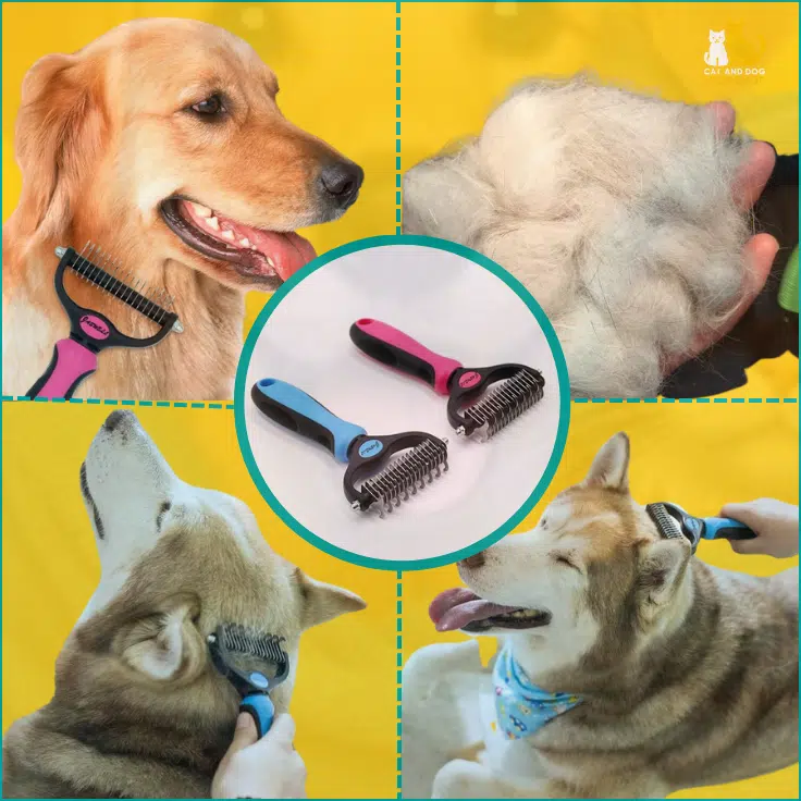 Brosse De Toilettage de Sous-poil Double Face Pour Chiens Et Chats