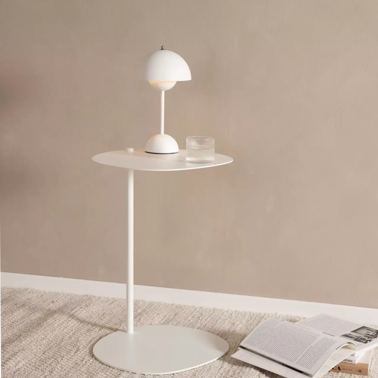 Table D’appoint En Metal Blanc