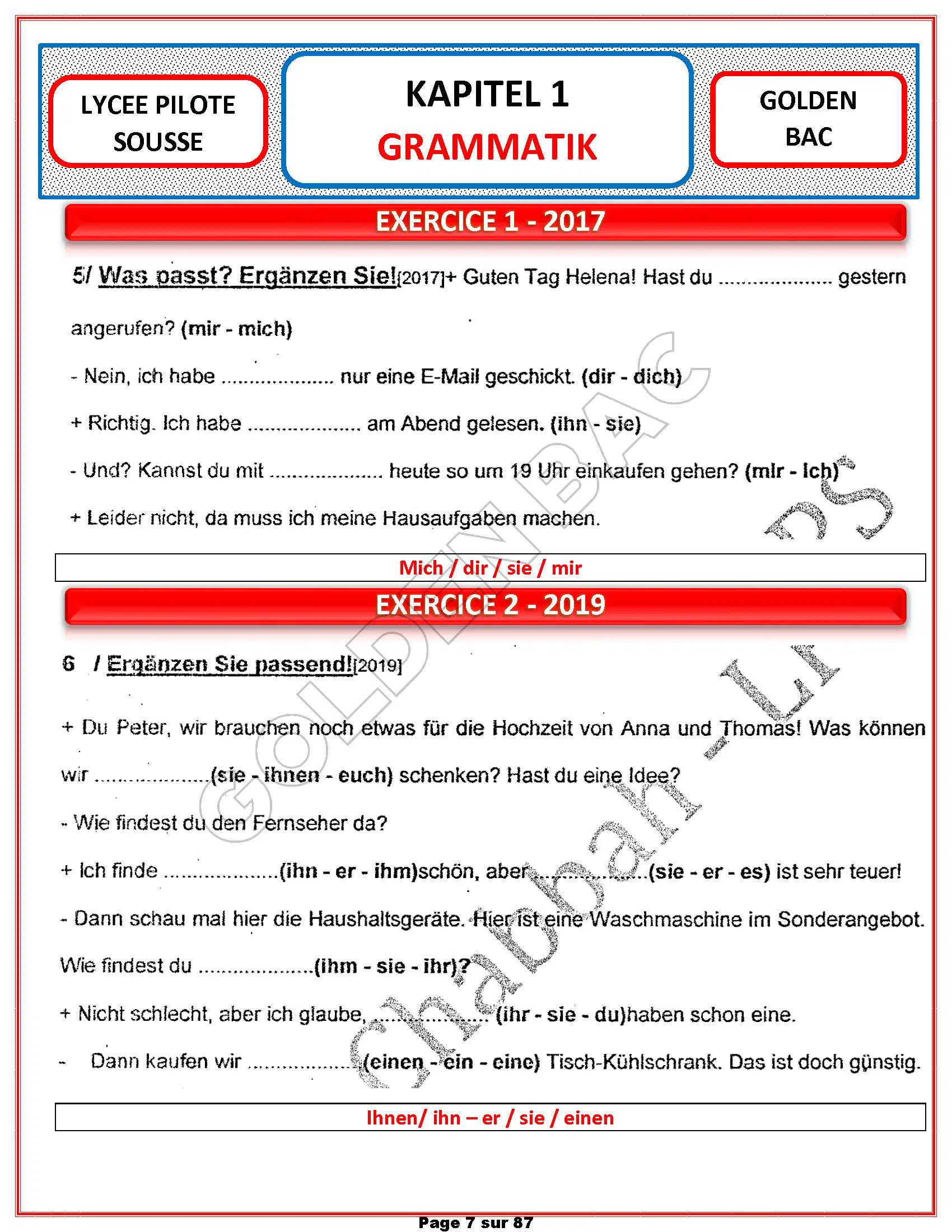 ALLEMAND- TOUTE LANNEE - BAC 2025
