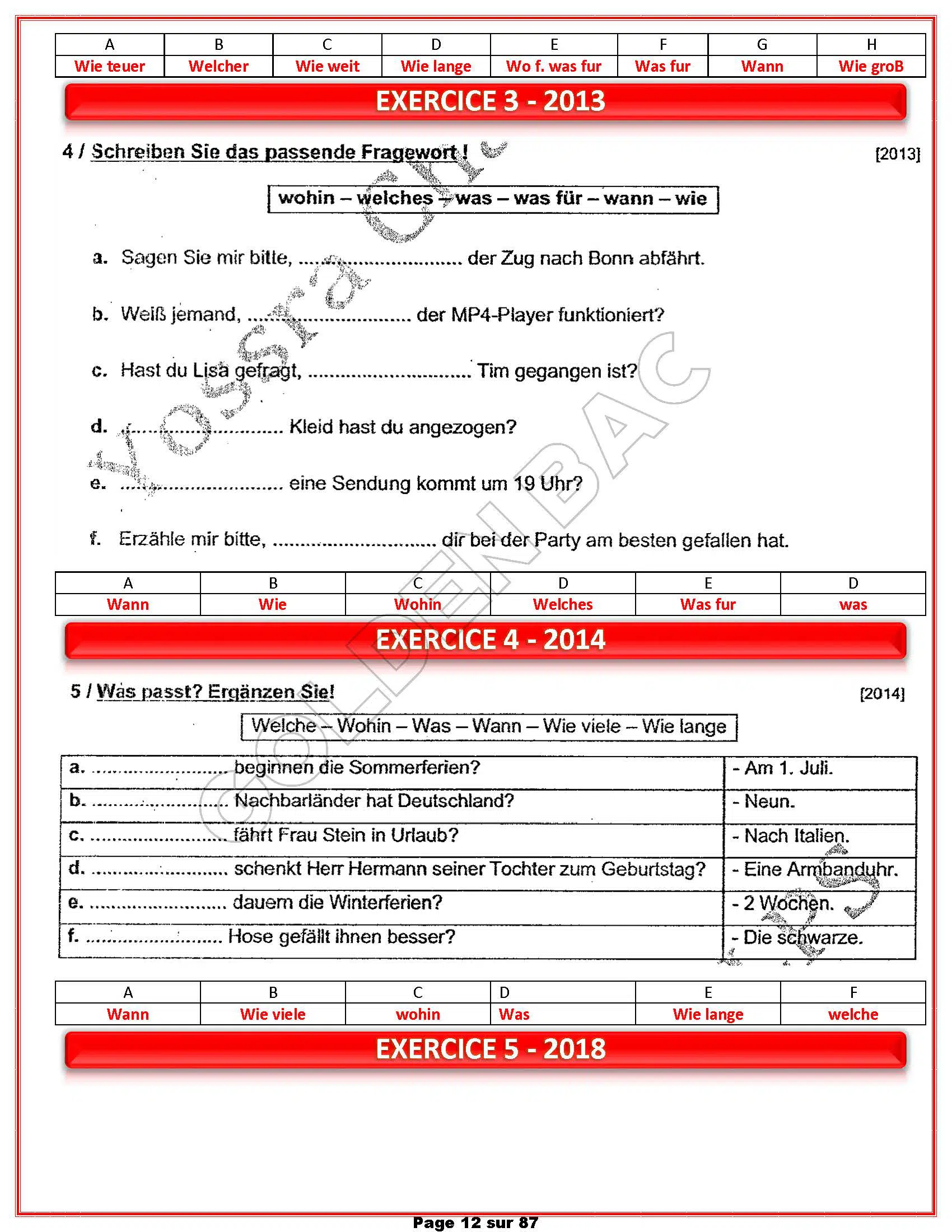 ALLEMAND- TOUTE LANNEE - BAC 2025
