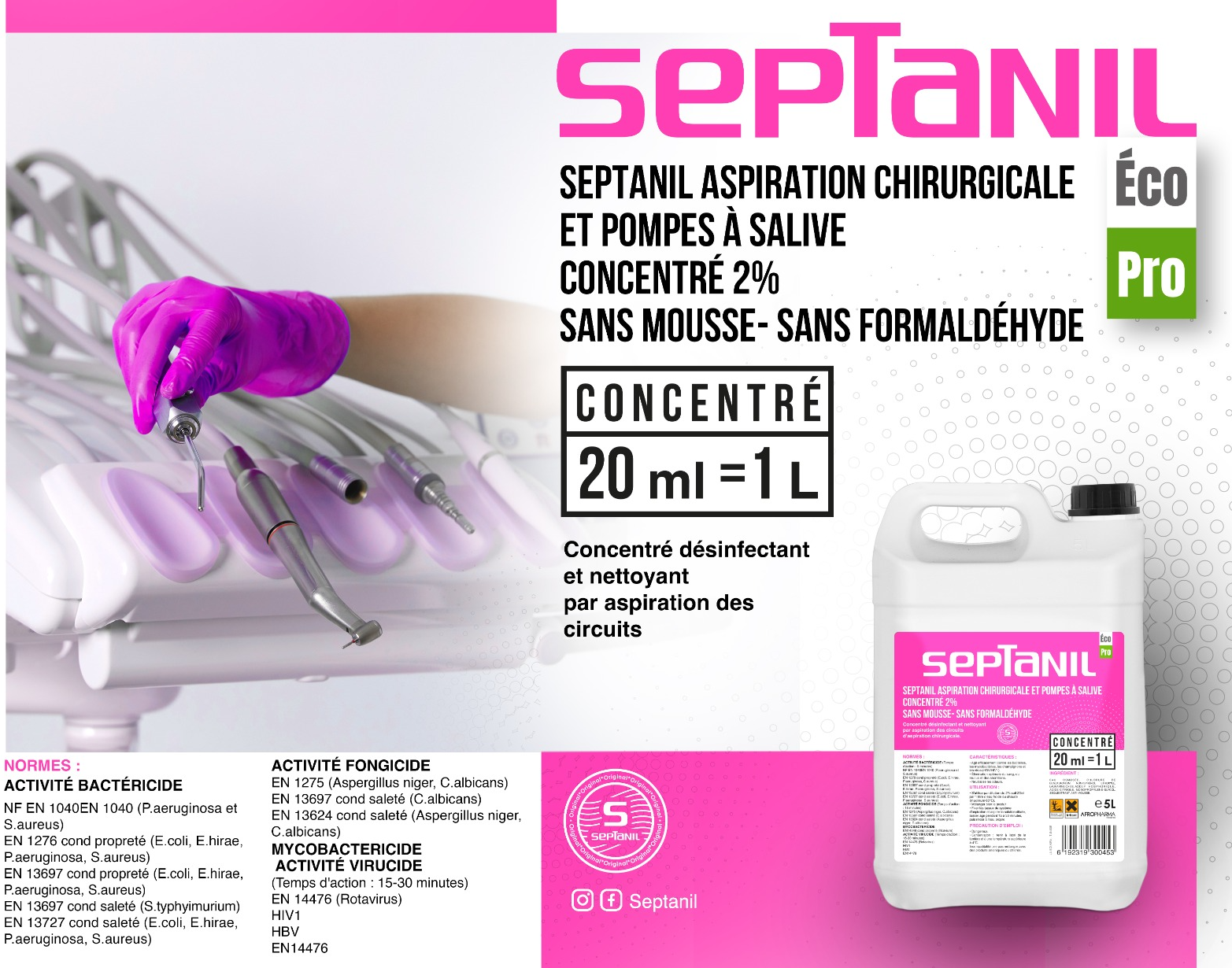DESINFECTANT ASPIRATION CHIRURGICALE CONCENTRE