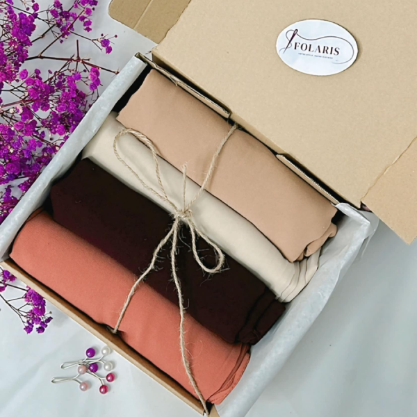 Pack 4 Foulard chiffon de luxe