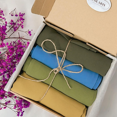 Pack 4 Foulard chiffon de luxe
