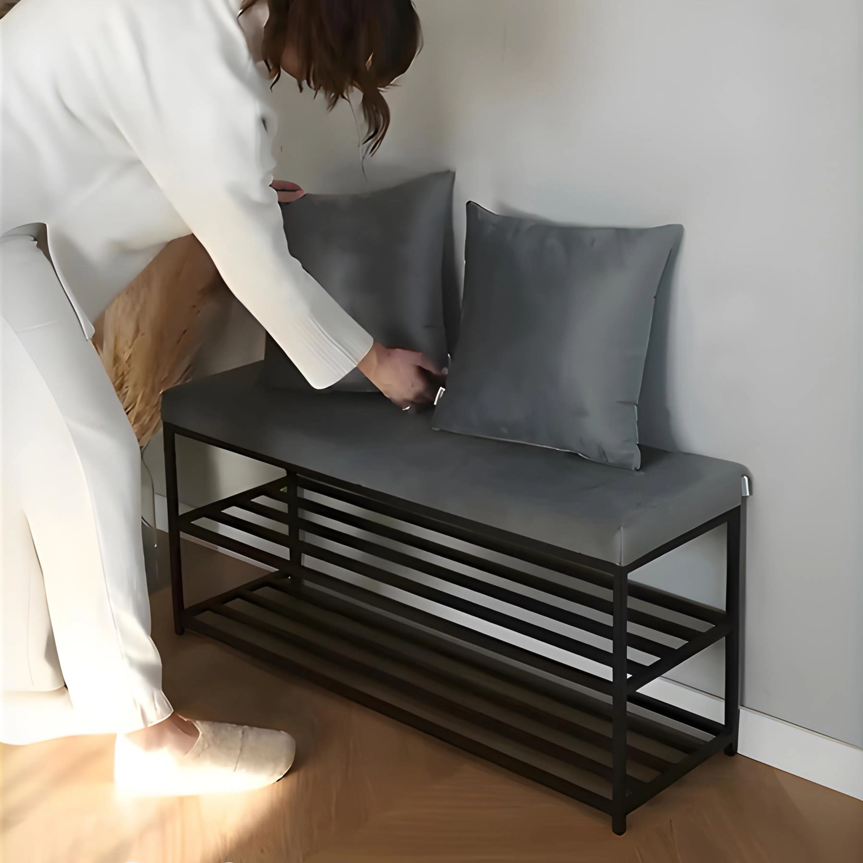 Porte-Chaussures avec Coussins