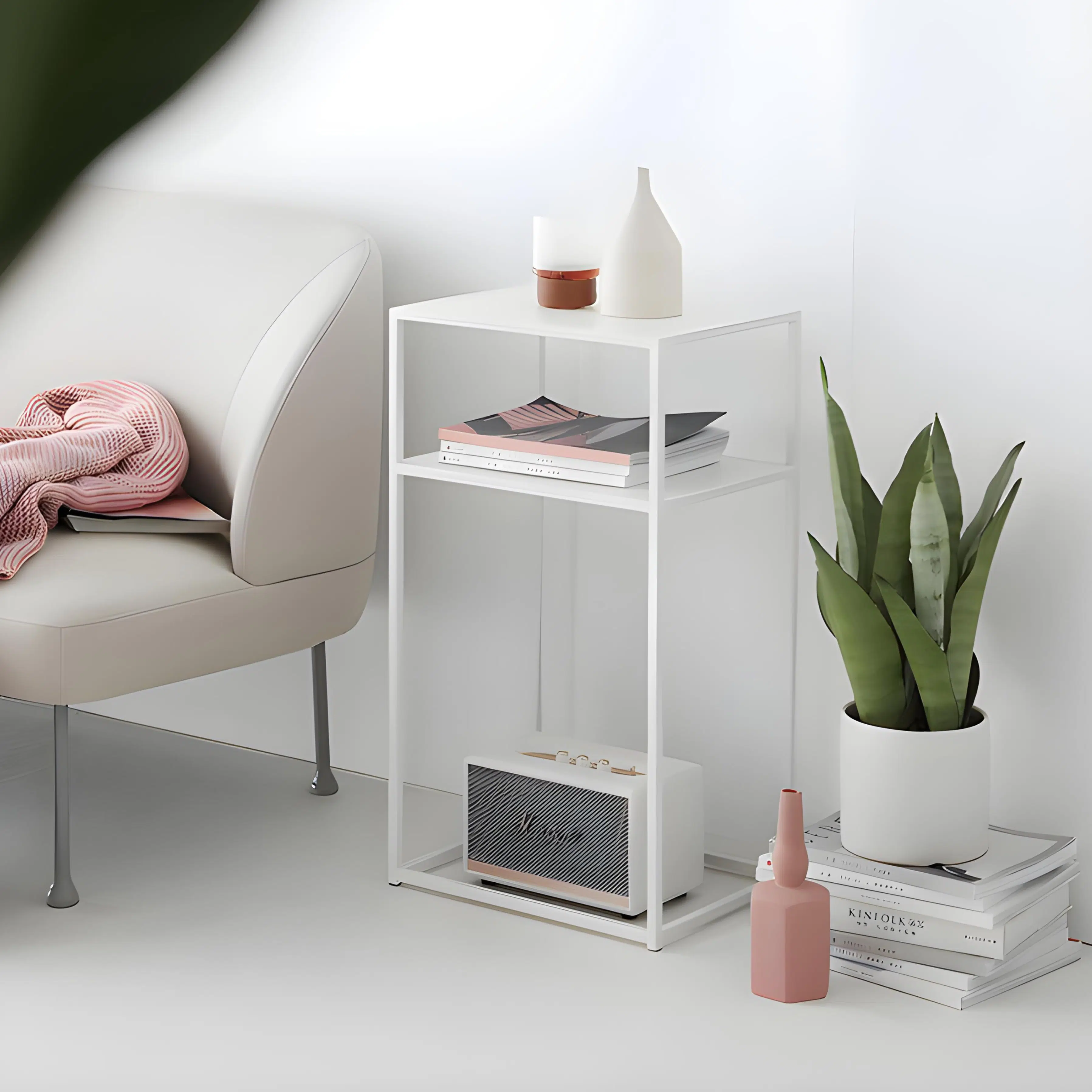 Table d’Appoint Venice – Blanc