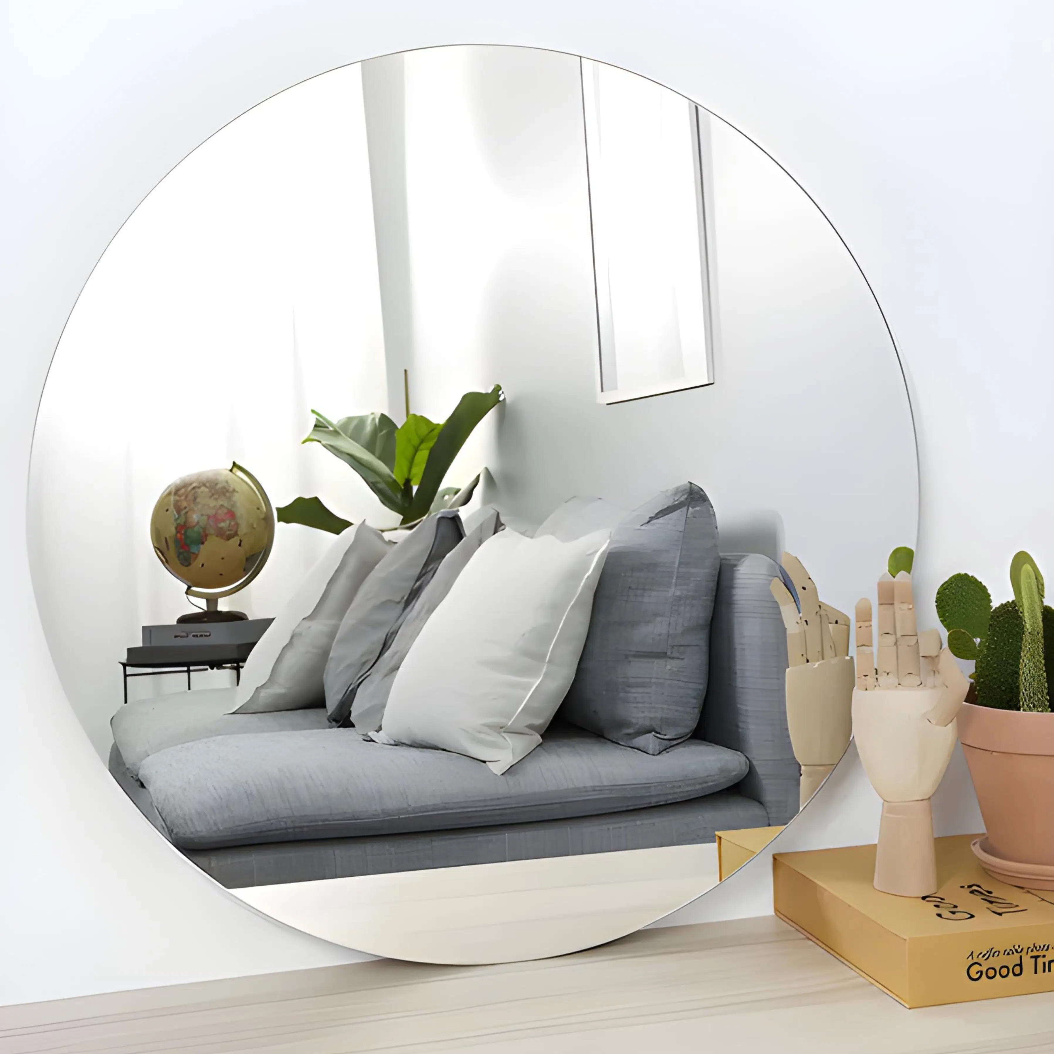Miroir Rond Sans Cadre – Diamètre 60 cm