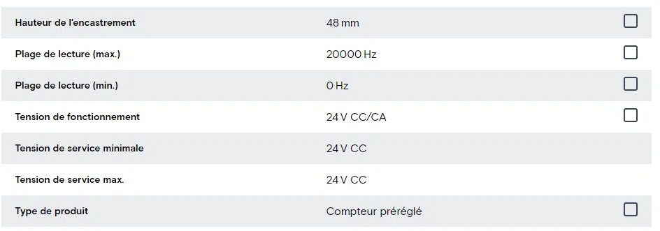 COMPTEUR IMPULSION 24V 96X48mm
