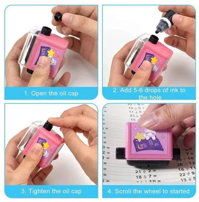 Tampon Denseignement Numérique à Rouleau: Mathématique Pour Addition, Soustraction, Multiplication, Division