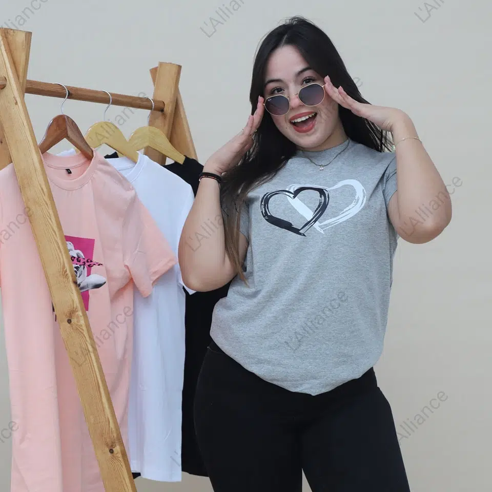 T-Shirt BLACK & WHITE HEART