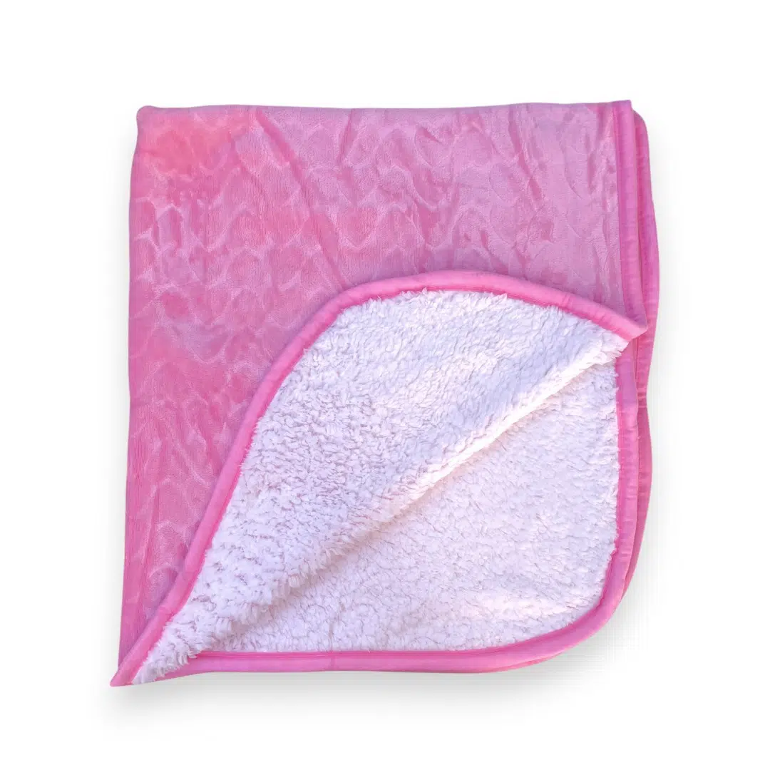 Couverture Bébé en velour - Rose