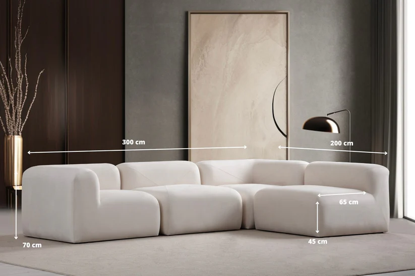 Canapé Nuage Blanc Cassé – Velours