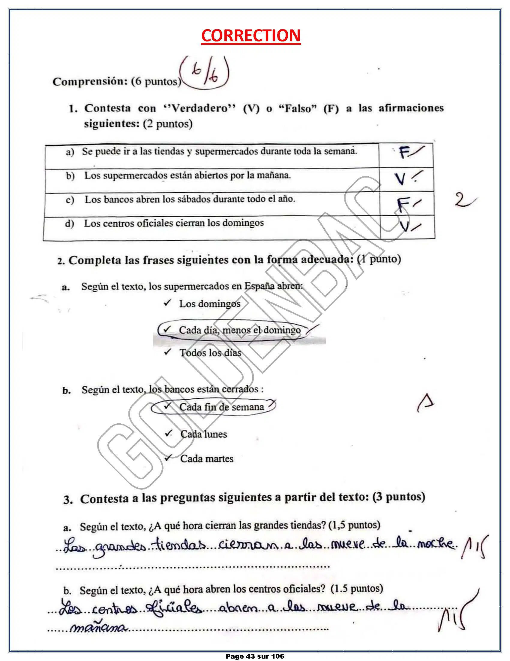 ESPAGNOLE - TOUTE LANNEE - BAC 2025