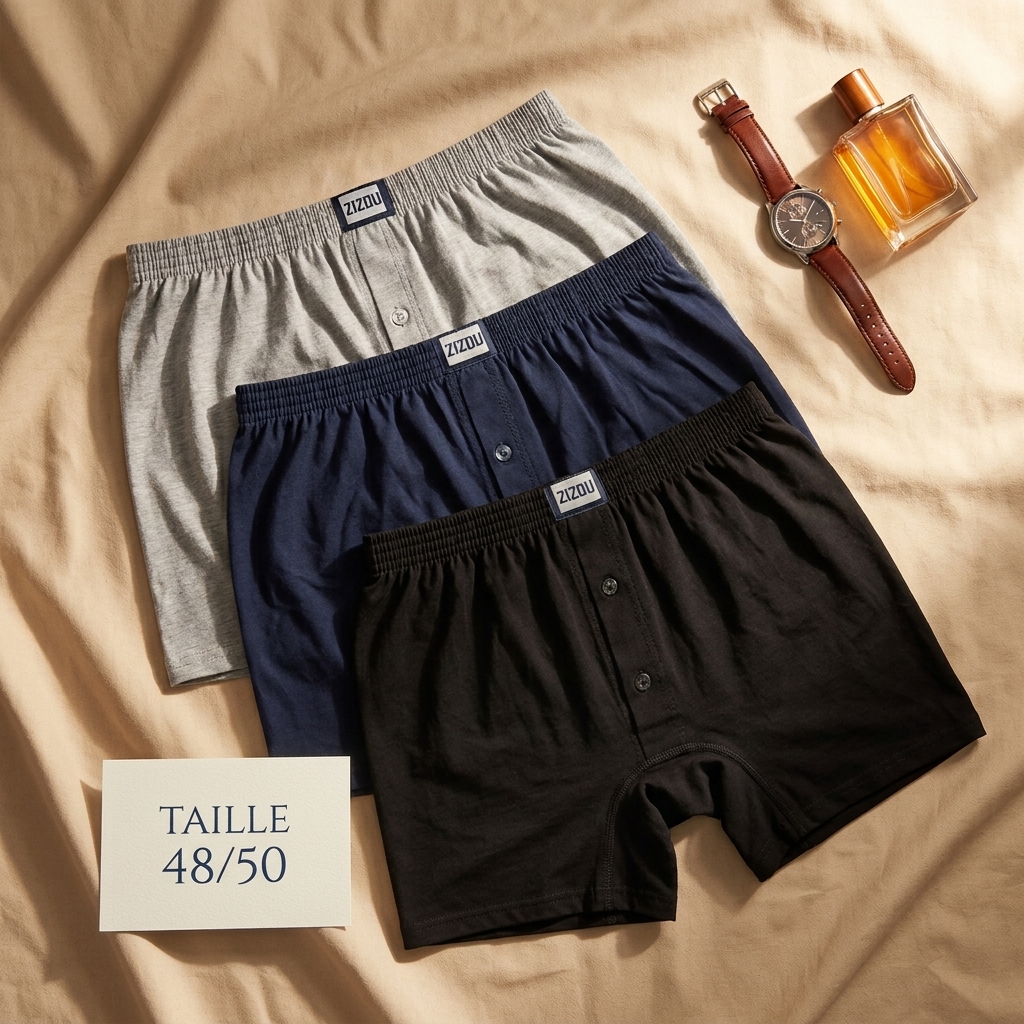 SLIP SHORT GRANDE TAILLE EN COTON