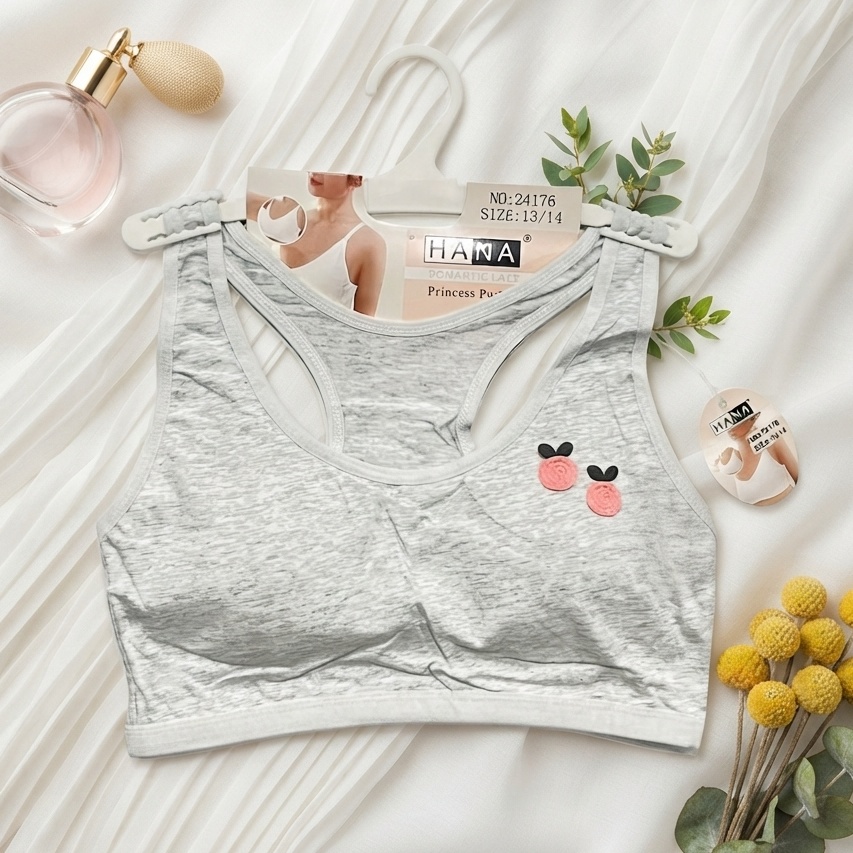 BRASSIERE TOP A BRETELLES LARGES POUR FILLETTES 11-16 ANS.