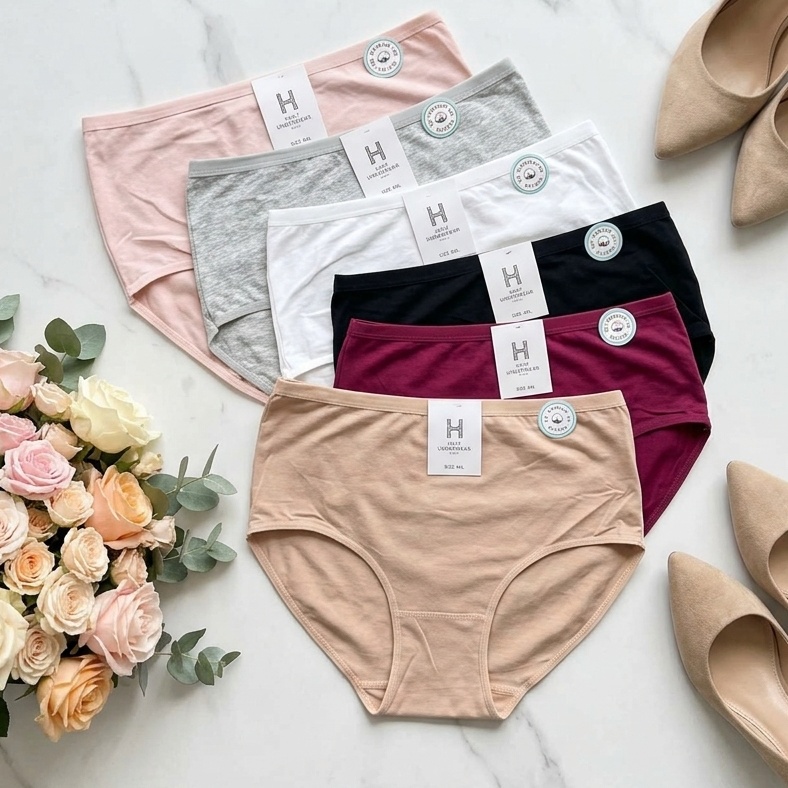 PACK de 6 Slips pour Femme – Confort Premium & Coupe SUPER Haute