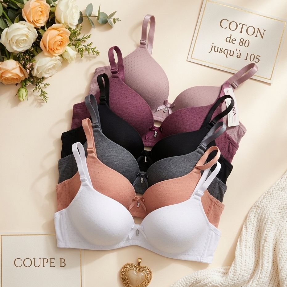 Soutien-Gorge Confort EN COTON ET SANS ARMATURES COUPE B