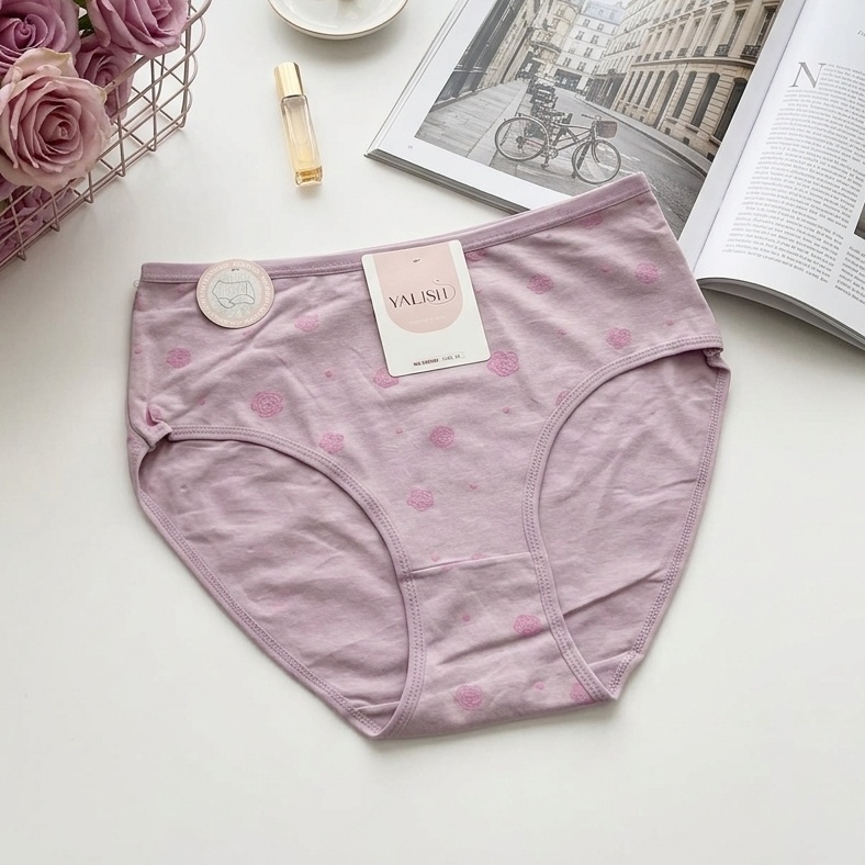 PACK 6 SLIPS TAILLE HAUTE POUR FEMMES EN COTON.