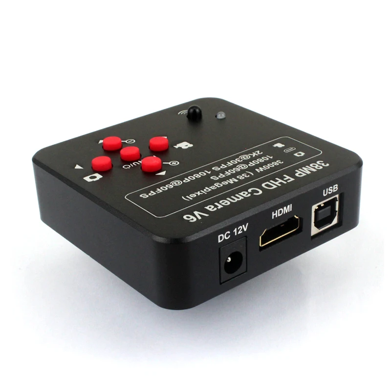 Microscope Trinoculaire Industriel 3.5-90x avec Caméra HDMI 38MP et Bras Articulé