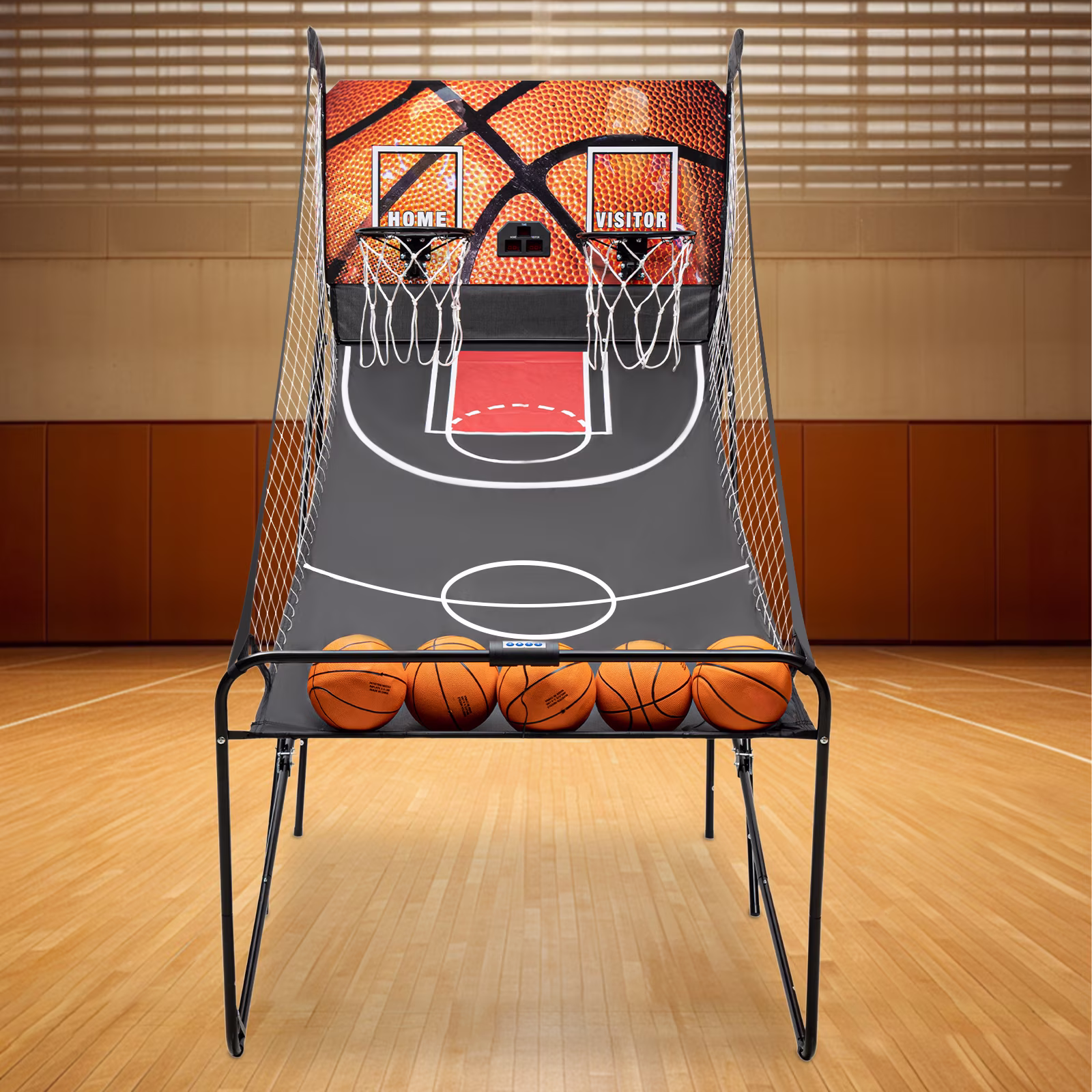 Jeu d'arcade de basketball d'intérieur à double panier électronique
