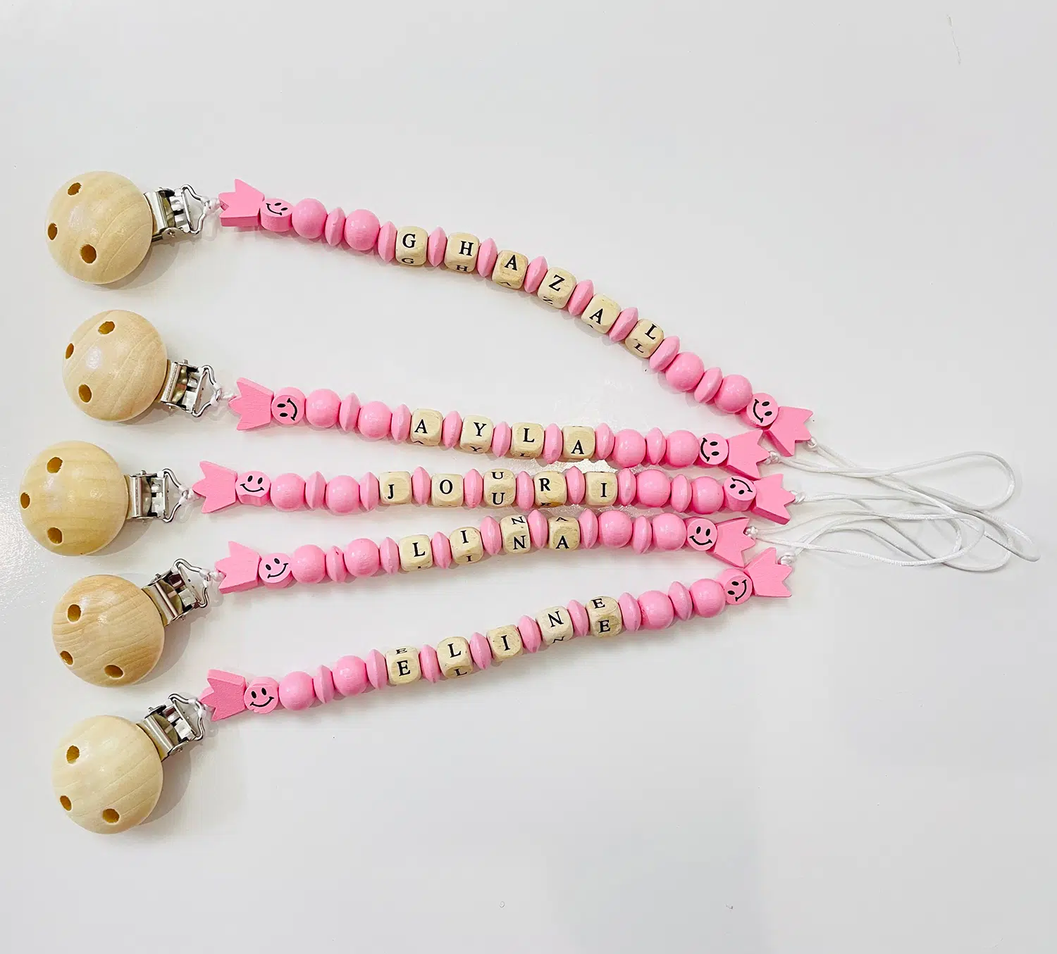 Attache Sucette Personalisée en Bois Naturel