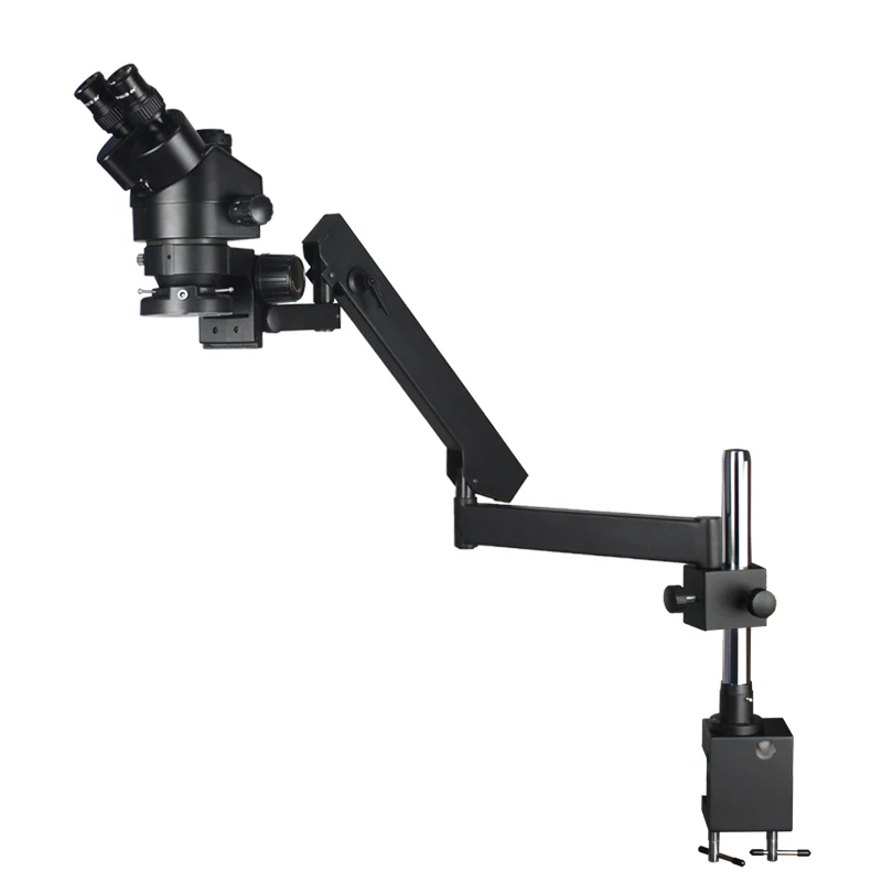 Microscope Trinoculaire Industriel 3.5-90x avec Caméra HDMI 38MP et Bras Articulé