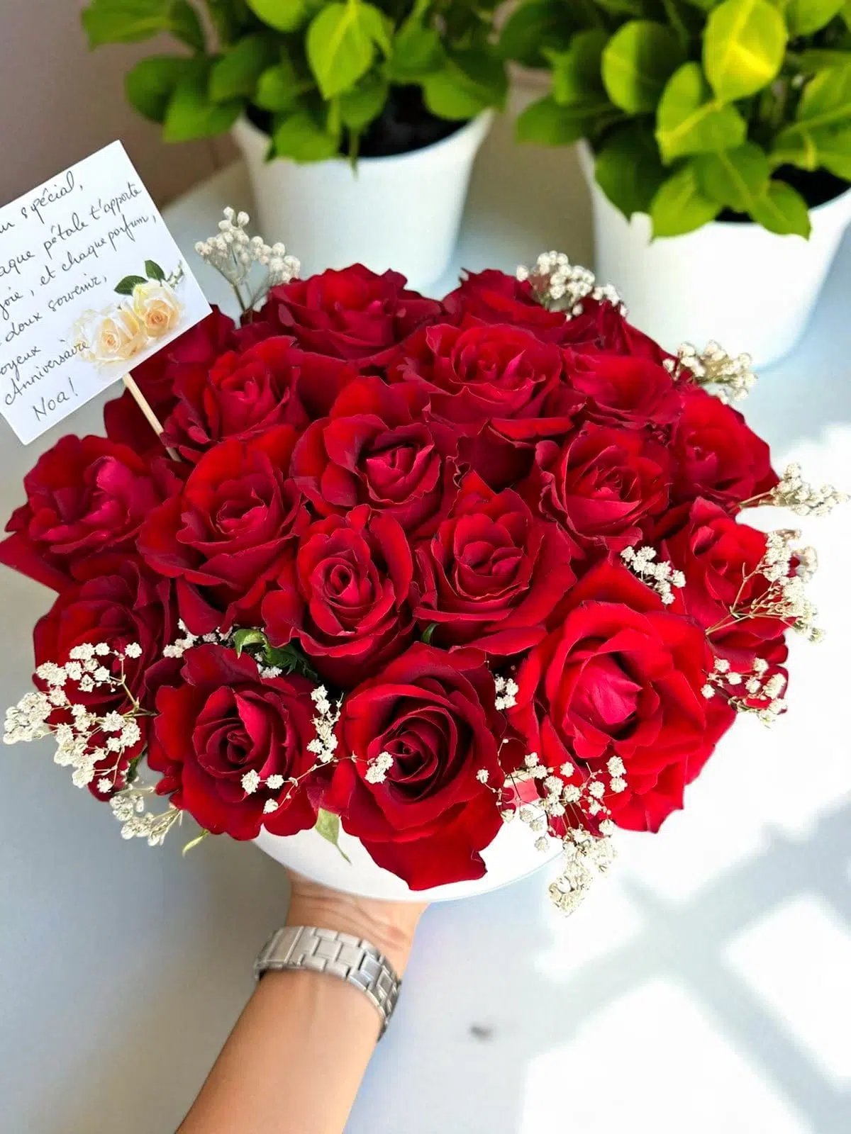 Box de Roses Rouges Anniversaire