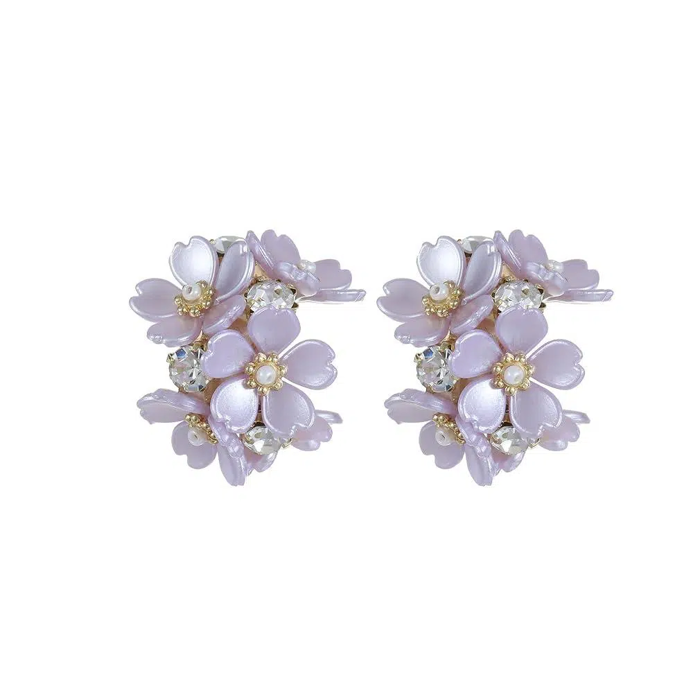 boucles fleurs violet