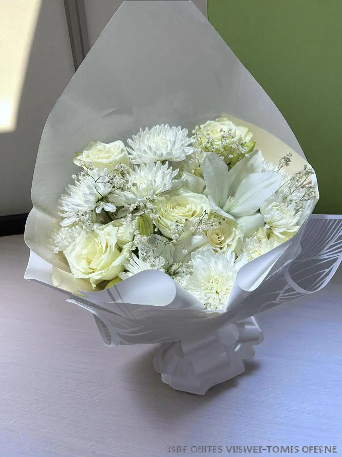 Bouquet de Fleurs Blanches Élégant