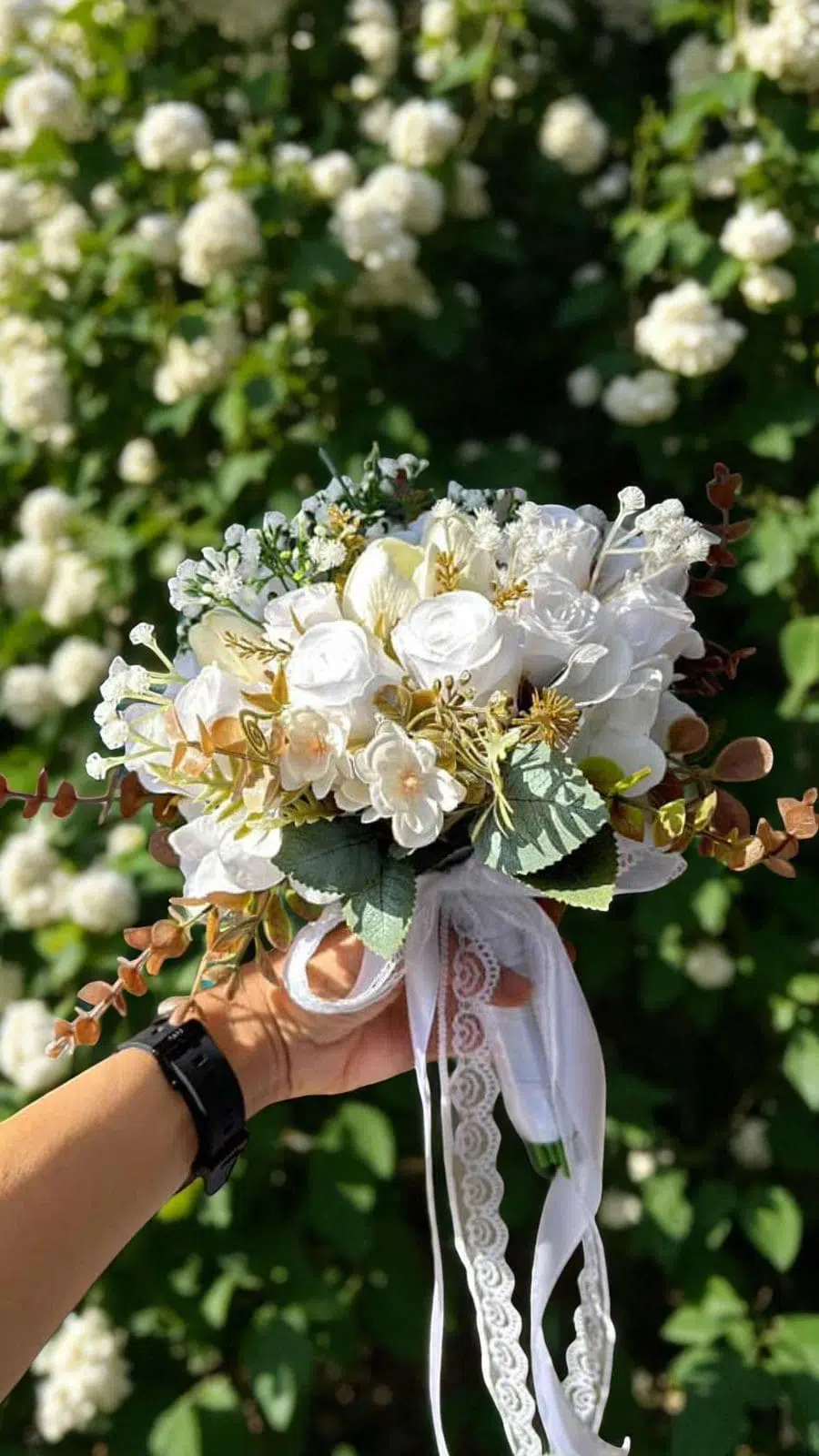 Bouquet de Mariée Blanc et Ivoire Bohème